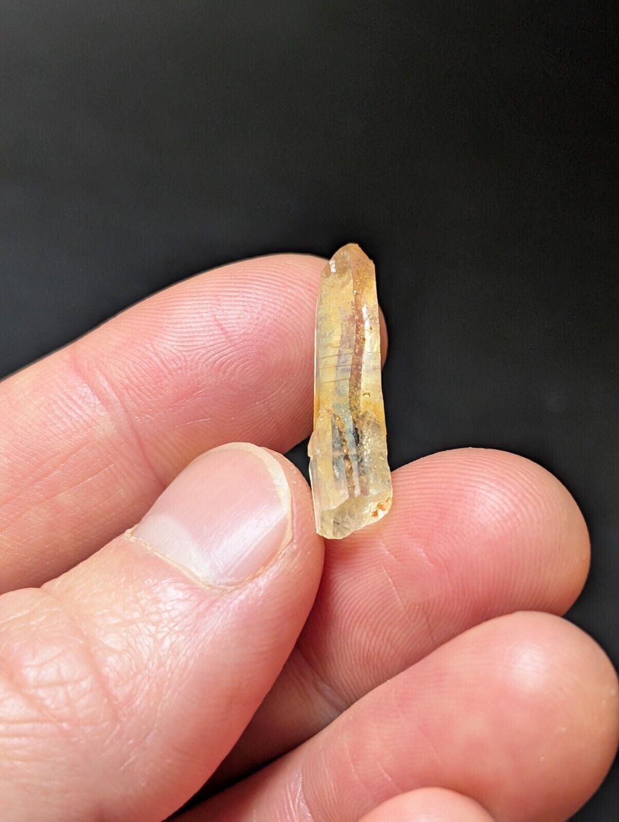 Set of 5 Arkansas Quartz Crystals w/ Natural Iridescence, Unique & OOAK