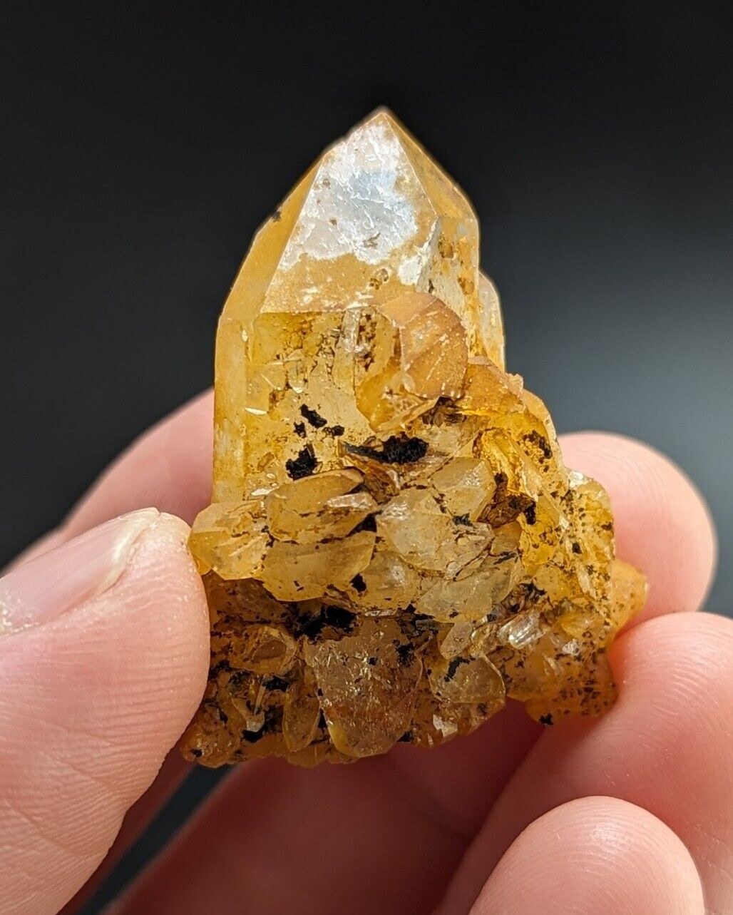 Unique Quartz Crystal Floater - Garland County, Arkansas, w/ natural iridescence