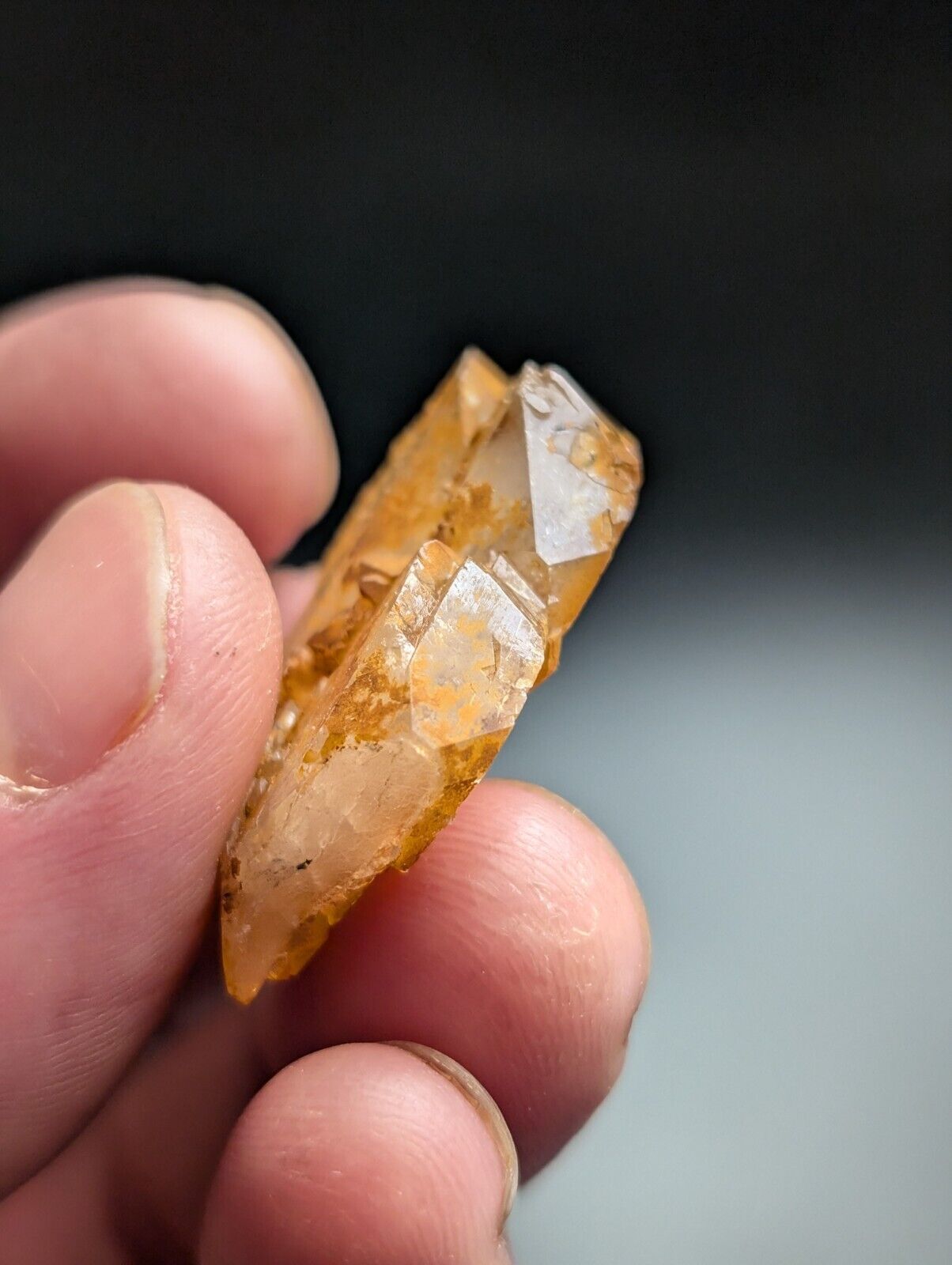 Set of 5 Arkansas Quartz Crystals w/ Natural Iridescence, OOAK