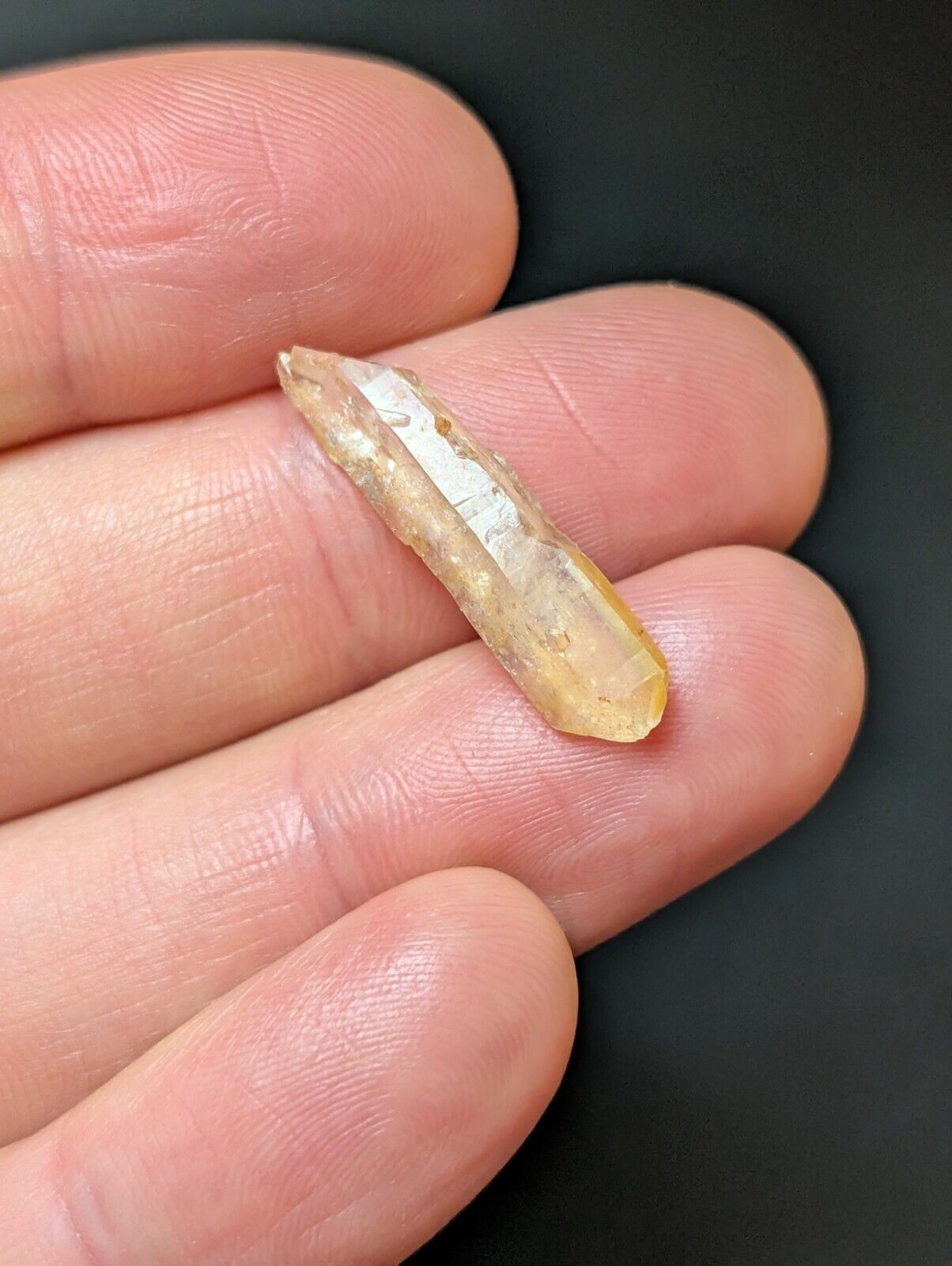 Set of 5 Arkansas Quartz Crystals w/ Natural Iridescence, Unique & OOAK