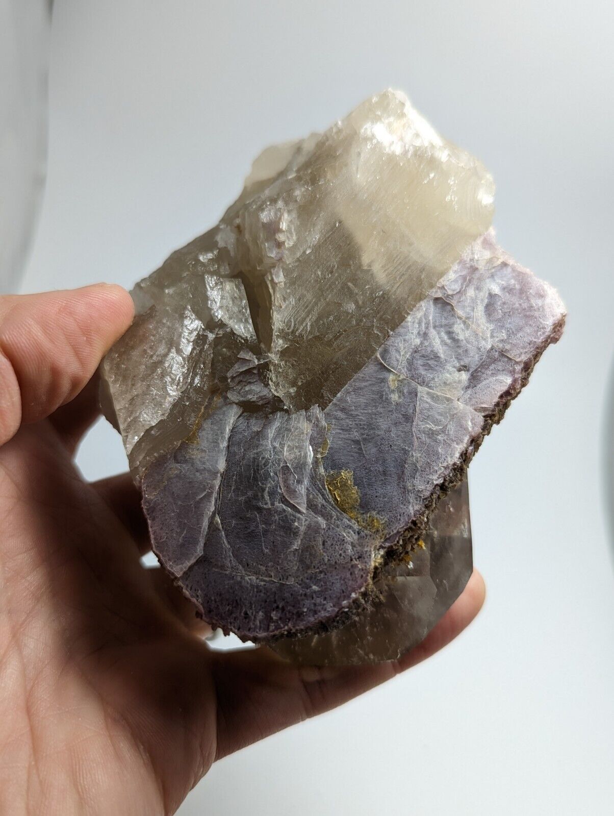 Large Smoky Quartz Crystal Point w/ Lepidolite + Inclusions, Brazil, A+