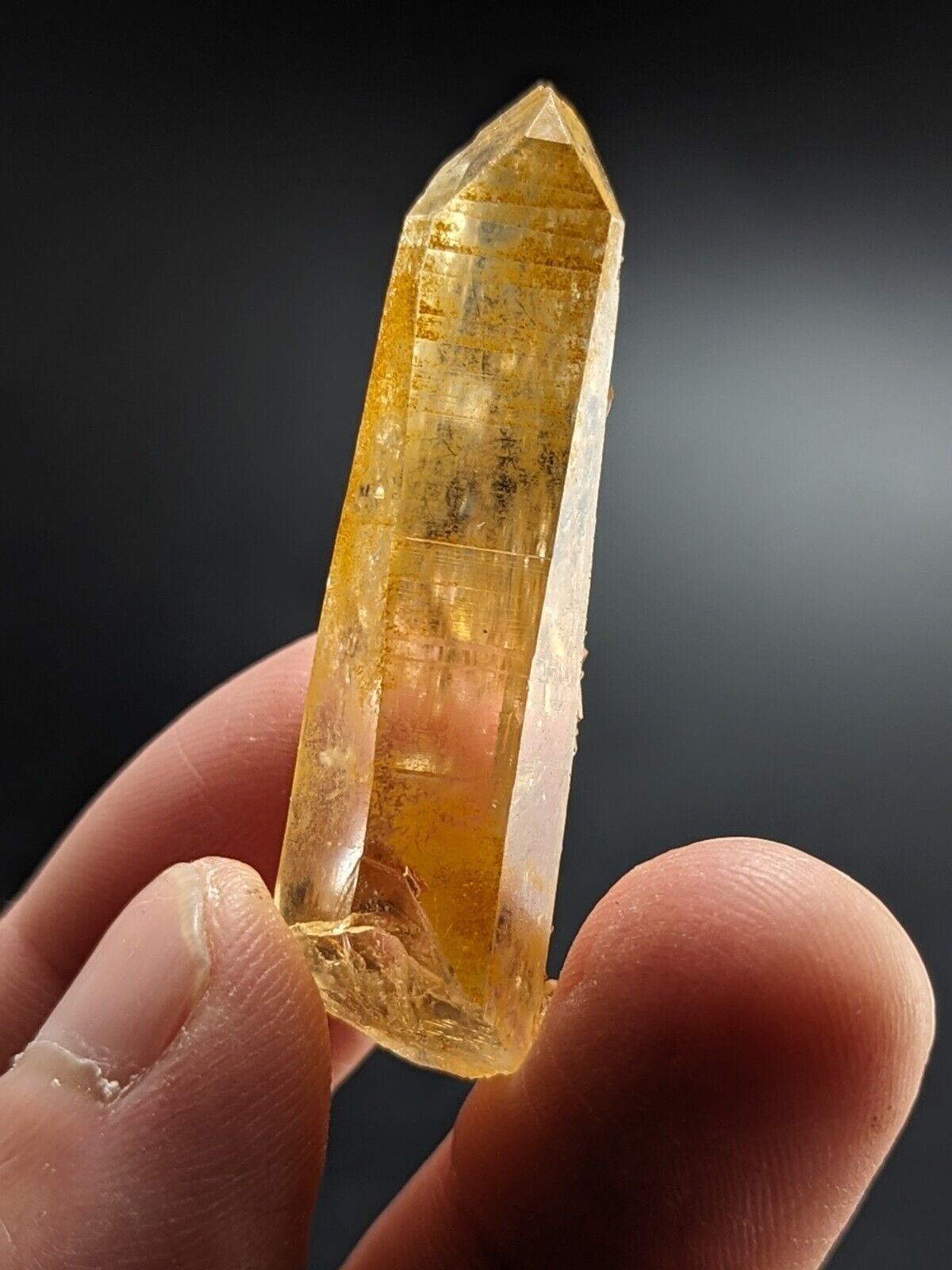 Unique Quartz Crystal Point - Garland County, Arkansas, w/ natural iridescence