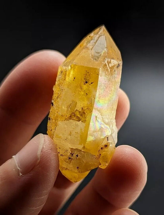 Unique Quartz Crystal Point - Garland County, Arkansas, w/ natural iridescence