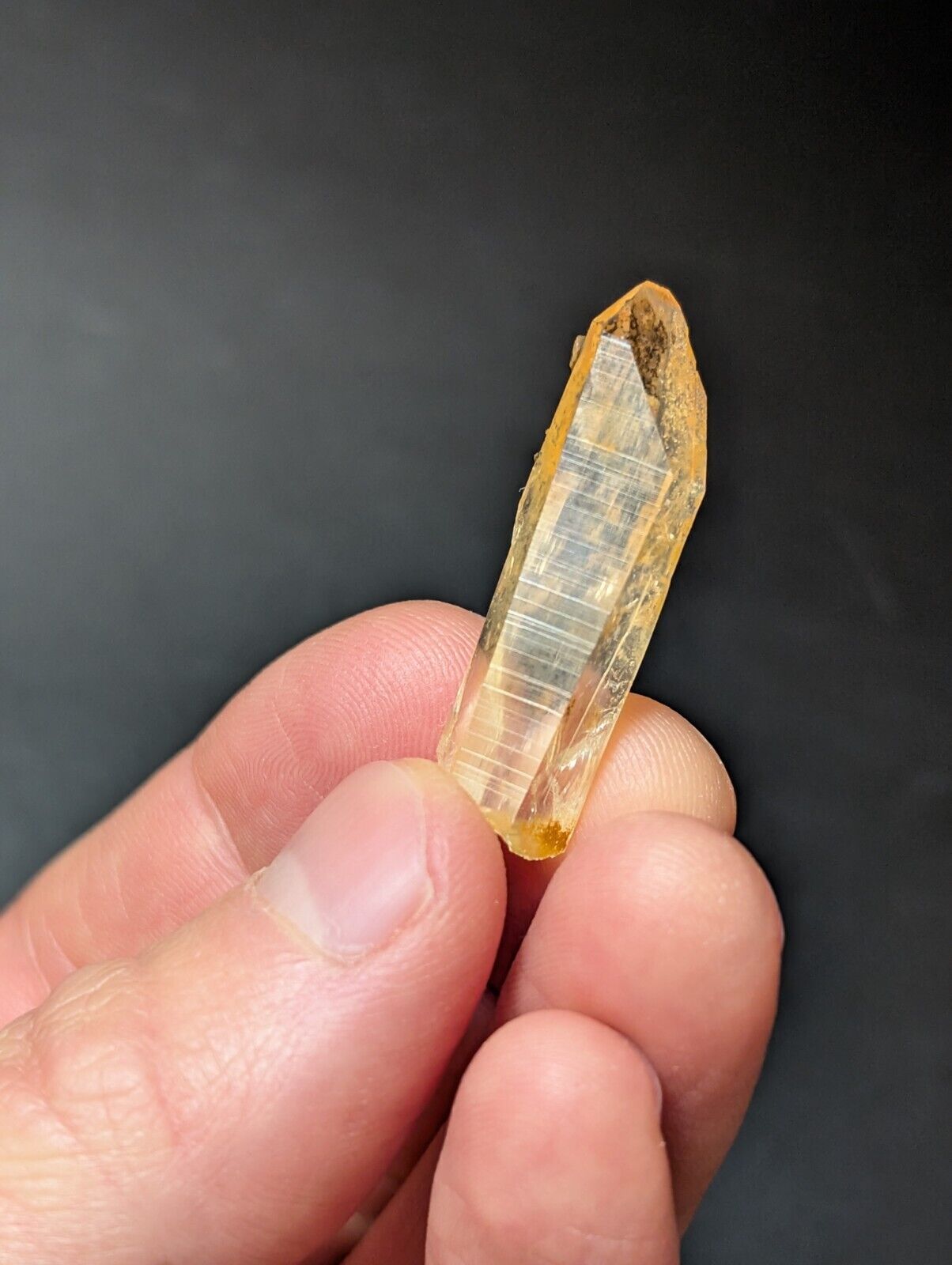 Set of 3 Arkansas Quartz Crystals w/ Natural Iridescence, Unique & OOAK