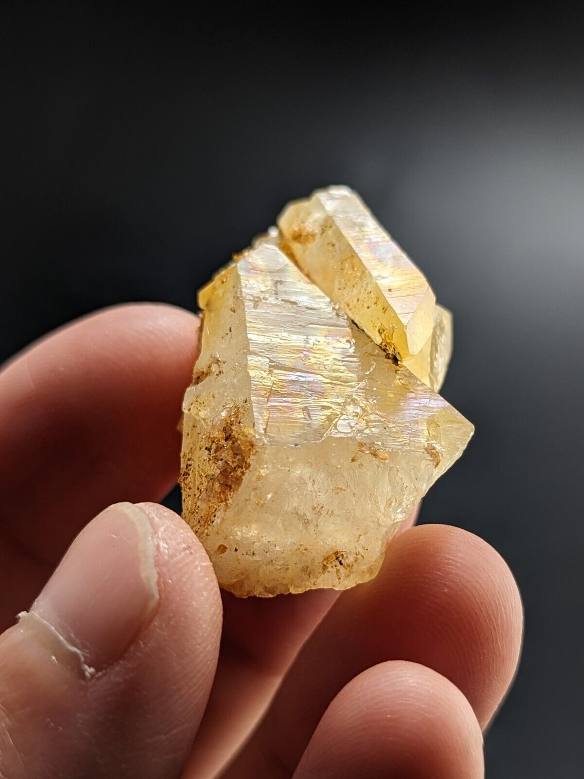 Unique Quartz Crystal Floater - Garland County, Arkansas, w/ natural iridescence