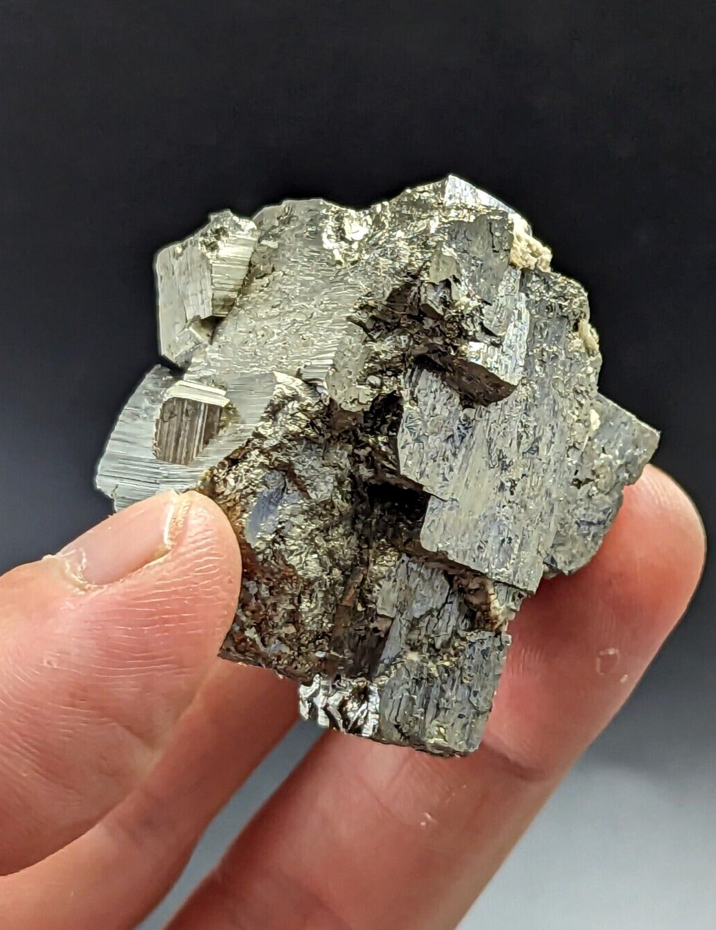 Amazing Pyrite with Albite + Molybdenum, Magnet Cove, Arkansas, Old Stock