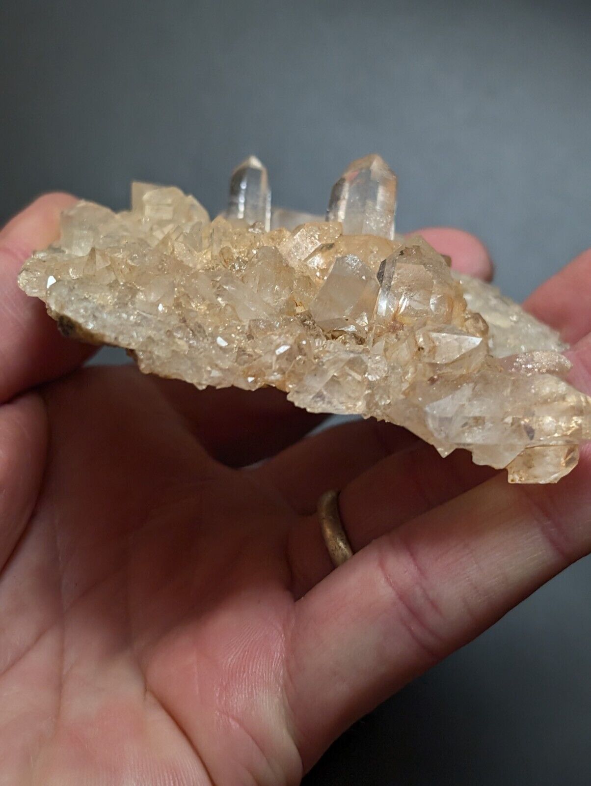 A+ Quartz Crystal Cluster, Amazing Old Stock, Montgomery County, Arkansas, ooak