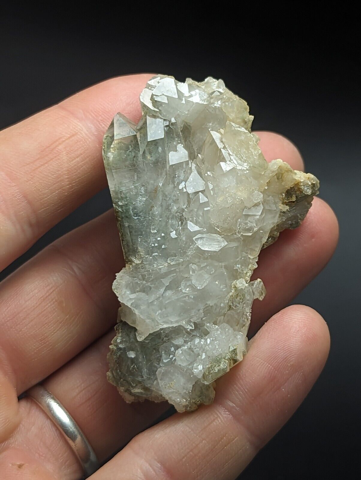 Fantastic Green Chlorite Quartz Crystal, North of Willis Mine, Paron, Arkansas