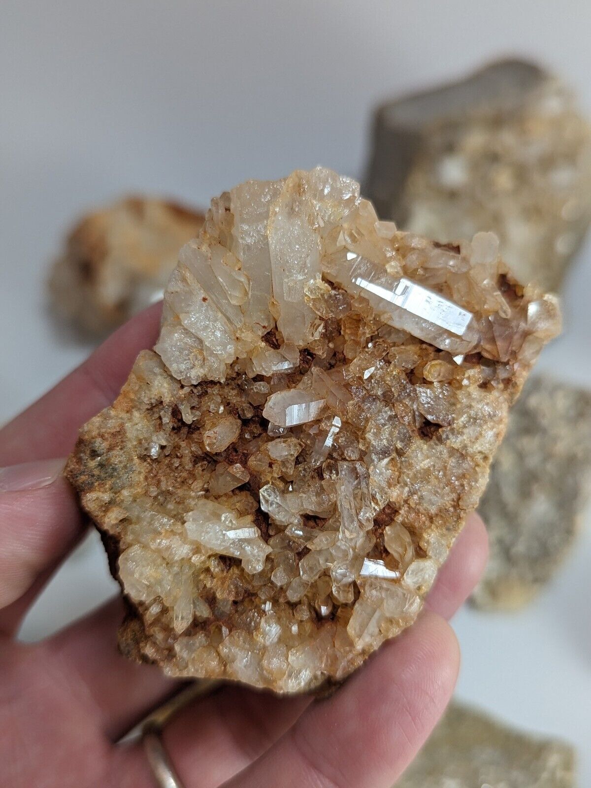 Mystery set of 10 mixed-grade Quartz Crystals for Home and Garden- Arkansas, USA