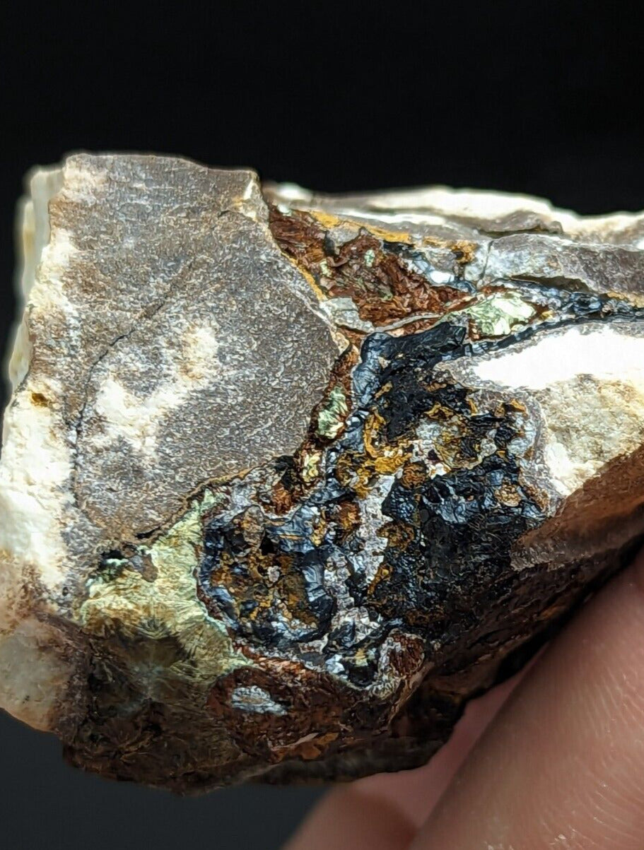 Kidwellite, Dufrenite, Beraunite etc (VERY RARE, 3 Oaks Gap, Polk Co. Arkansas)