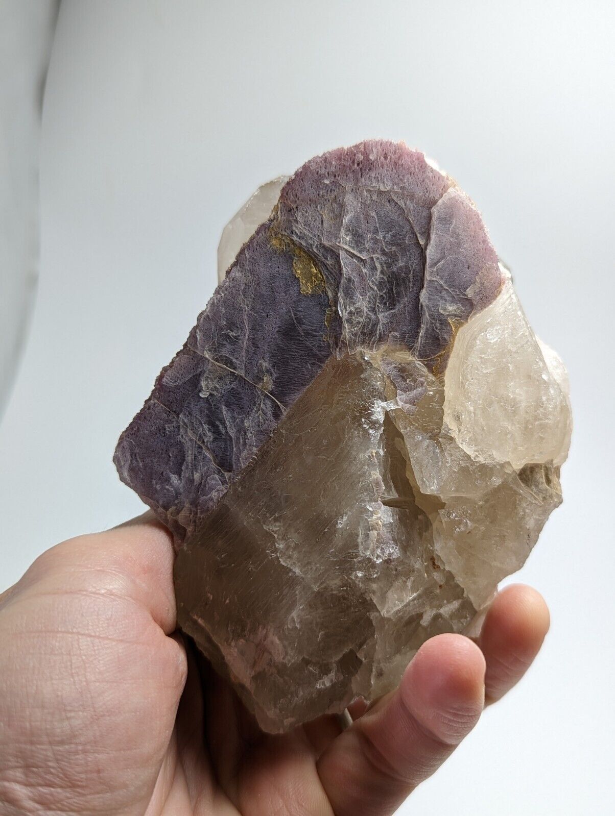 Large Smoky Quartz Crystal Point w/ Lepidolite + Inclusions, Brazil, A+