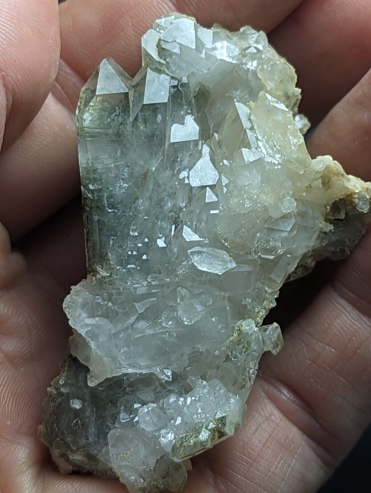 Fantastic Green Chlorite Quartz Crystal, North of Willis Mine, Paron, Arkansas