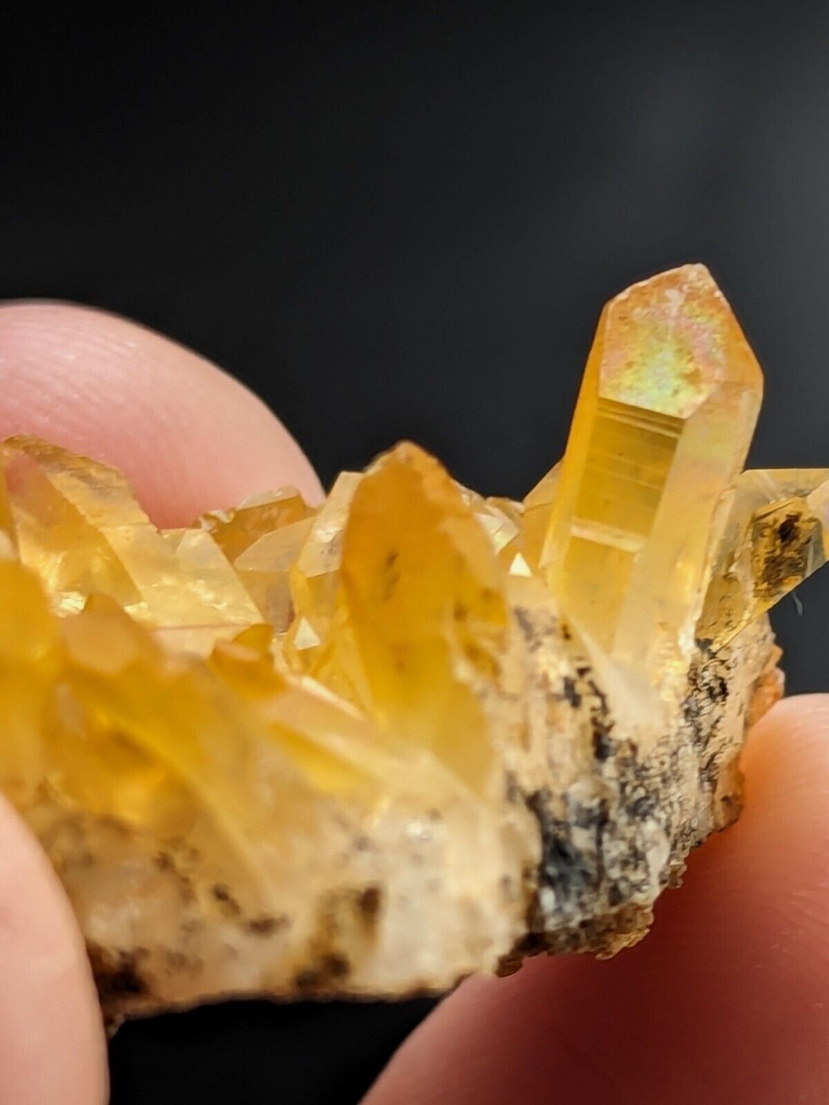 Unique Quartz Crystal Cluster- Garland County, Arkansas, w/ natural iridescence
