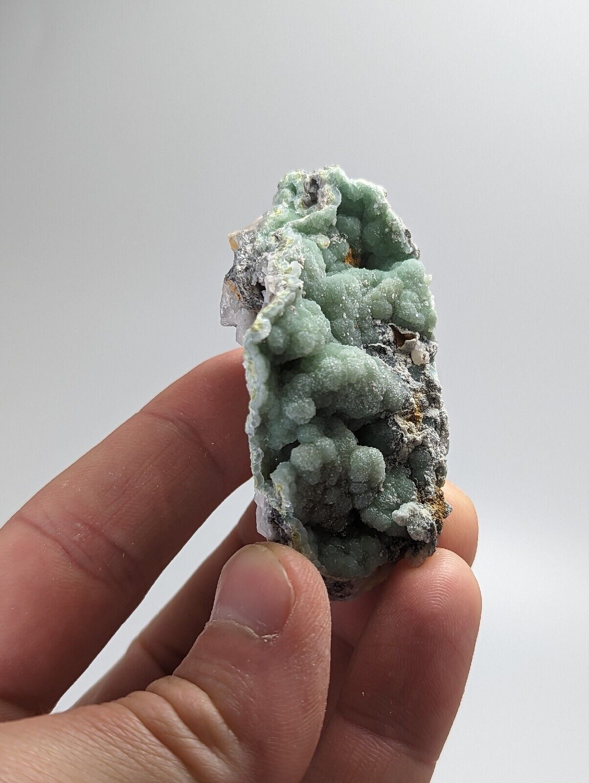 Wavellite on Quartz - Mauldin Mountain, Montgomery County, Arkansas