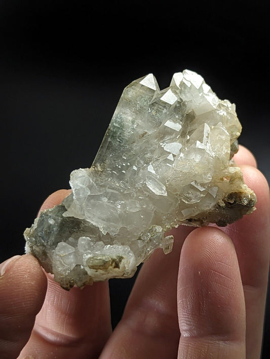 Fantastic Green Chlorite Quartz Crystal, North of Willis Mine, Paron, Arkansas