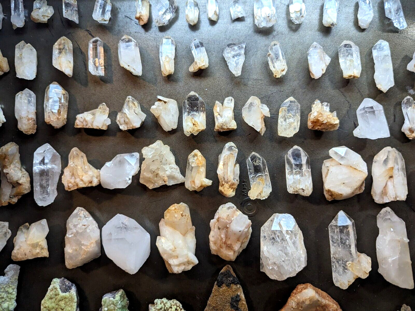 Quartz Crystal Magnets, Hand mined, Arkansas, USA, Unique Fridge Magnets, x3 Set