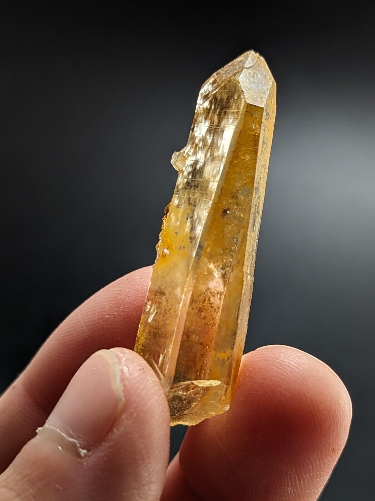 Unique Quartz Crystal Point - Garland County, Arkansas, w/ natural iridescence