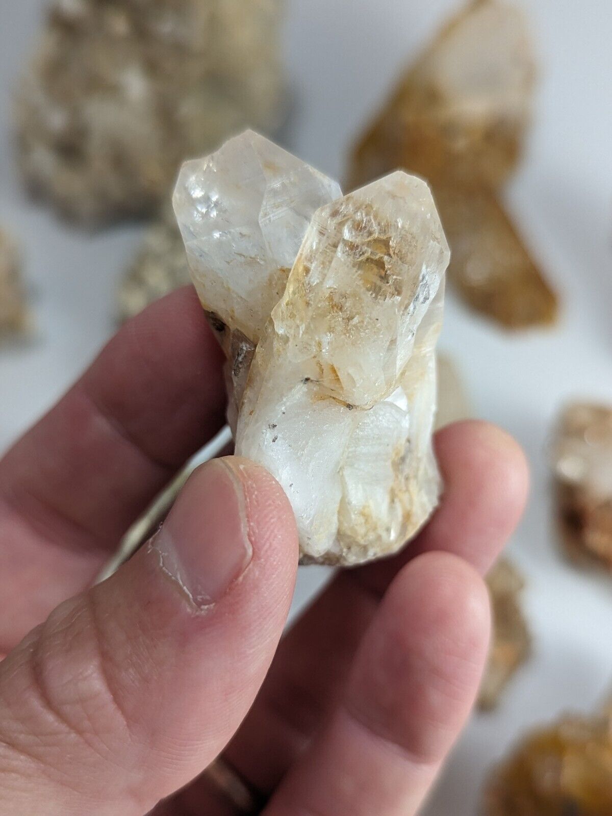 Mystery set of 10 mixed-grade Quartz Crystals for Home and Garden- Arkansas, USA