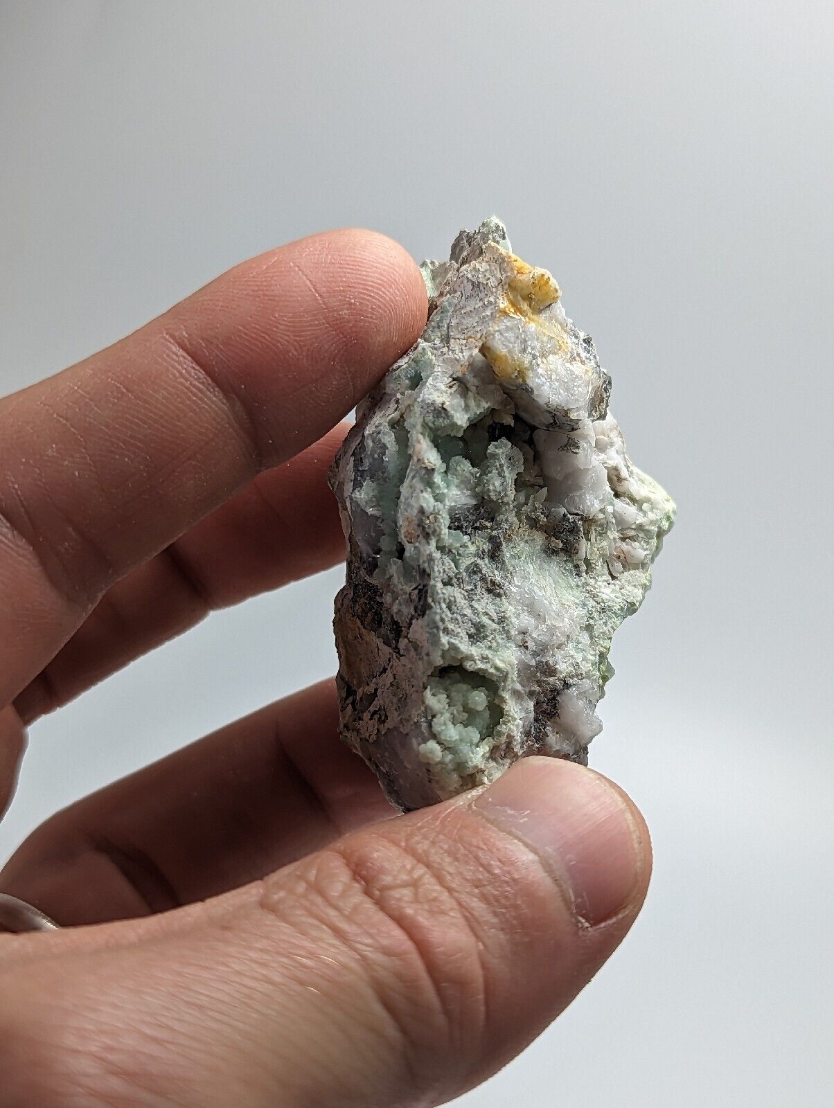 Wavellite on Quartz - Mauldin Mountain, Montgomery County, Arkansas