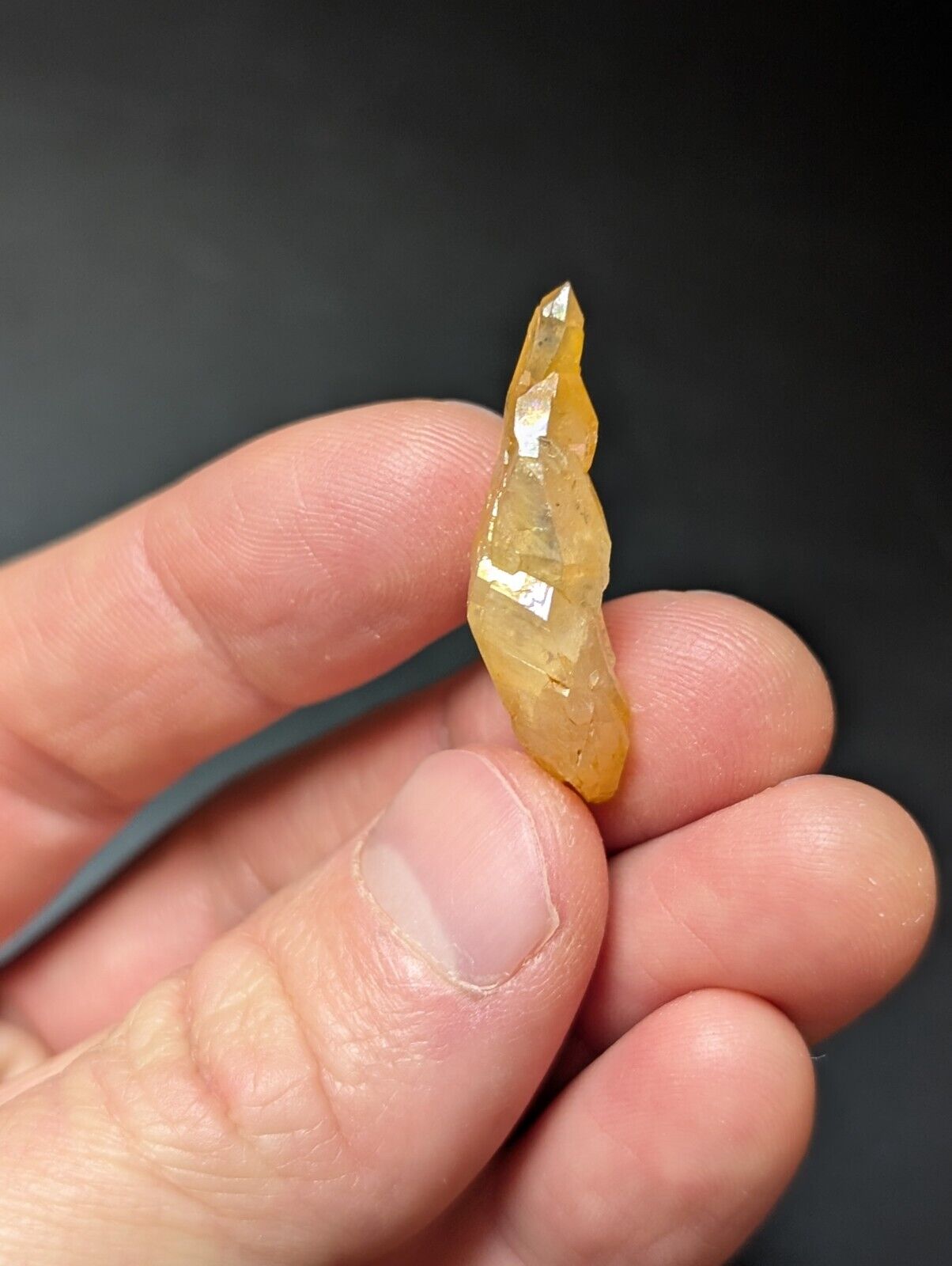 Set of 3 Arkansas Quartz Crystals w/ Natural Iridescence, Unique & OOAK