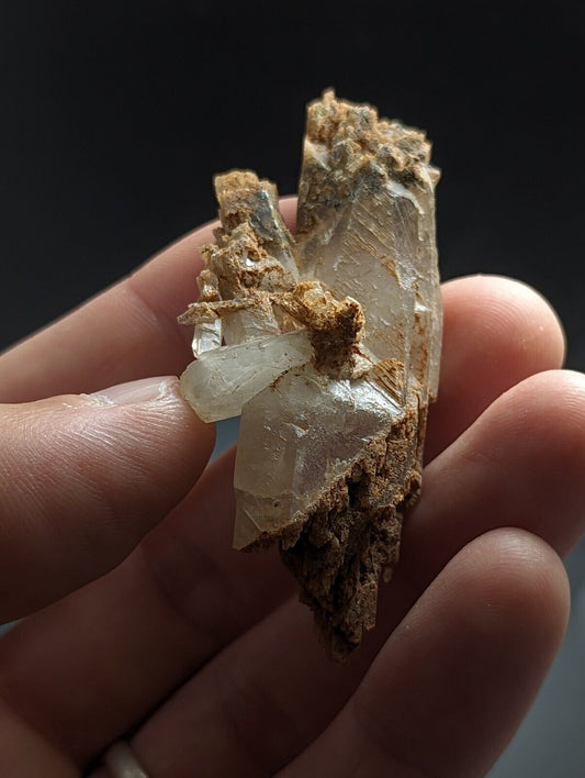 Unique Sand-included Quartz Crystal w/ etchings, Garland County, Arkansas