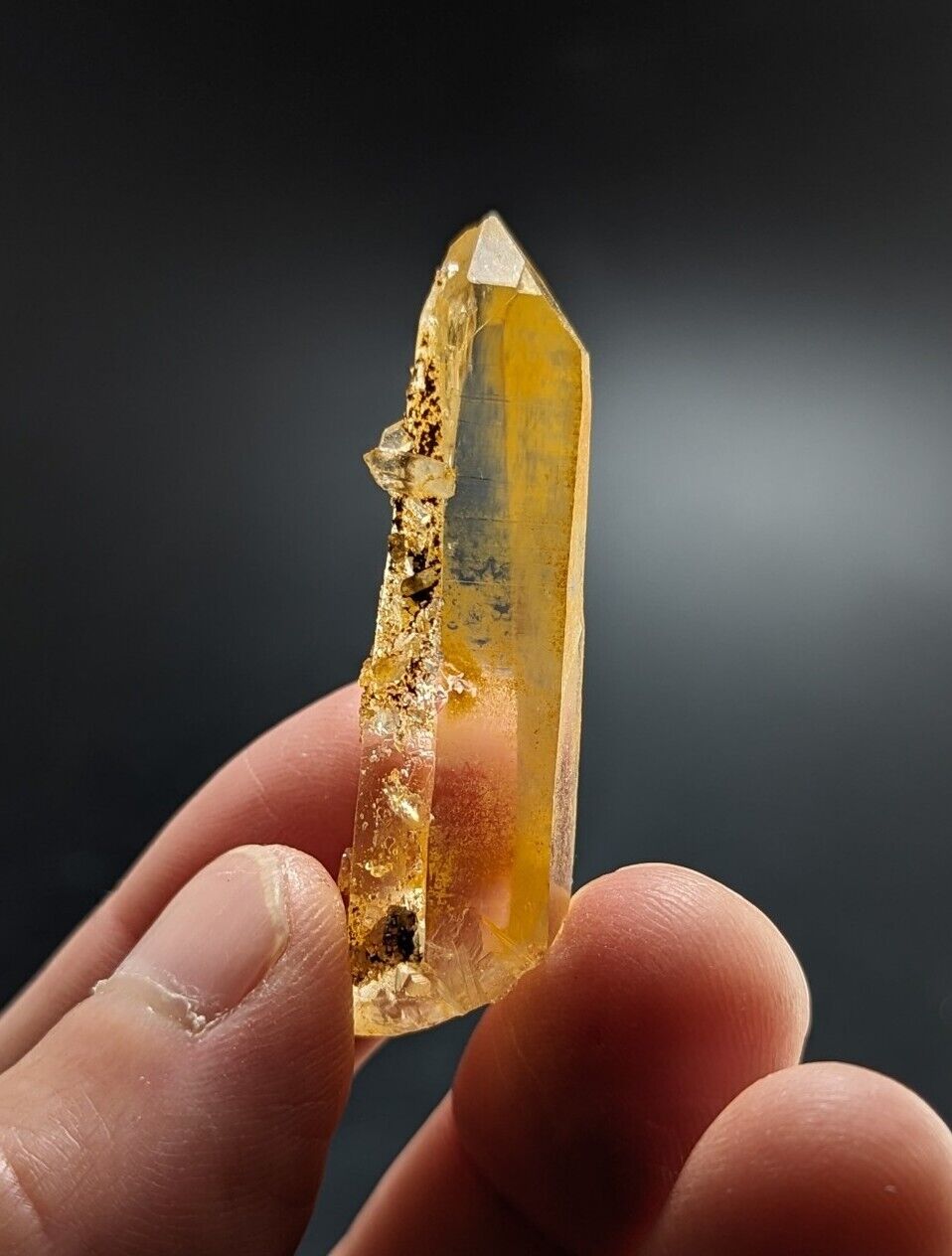 Unique Quartz Crystal Point - Garland County, Arkansas, w/ natural iridescence