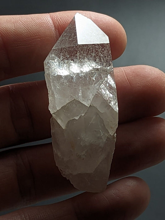 Etched Quartz Crystal Point, Unique form - Montgomery County, Arkansas, ooak