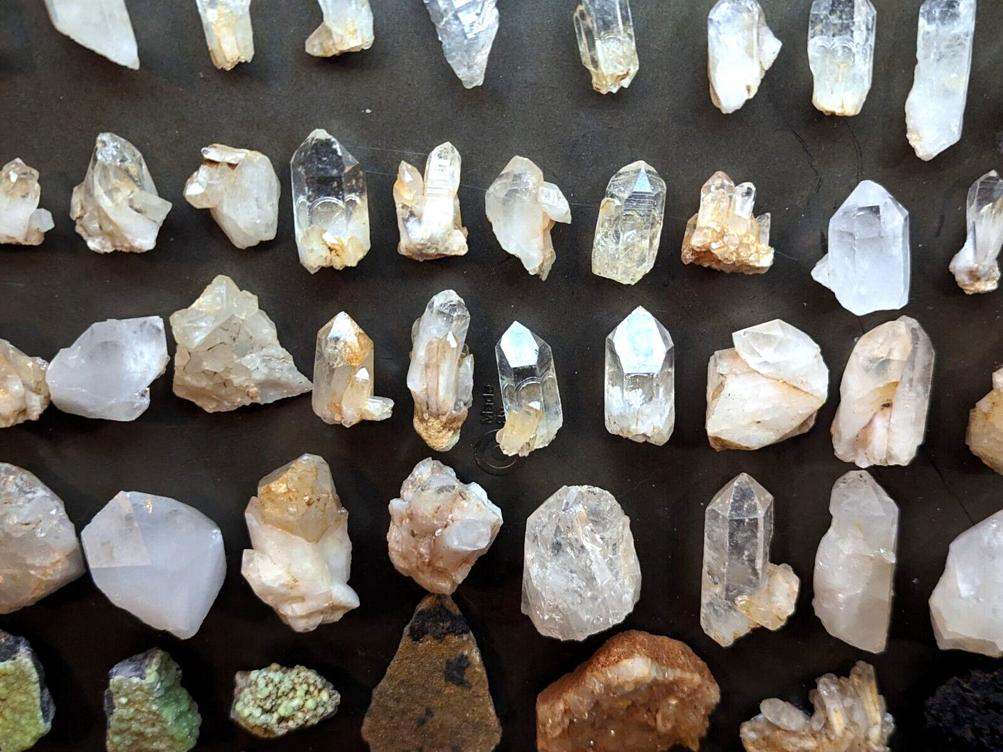 Quartz Crystal Magnets, Hand mined, Arkansas, USA, Unique Fridge Magnets, x3 Set