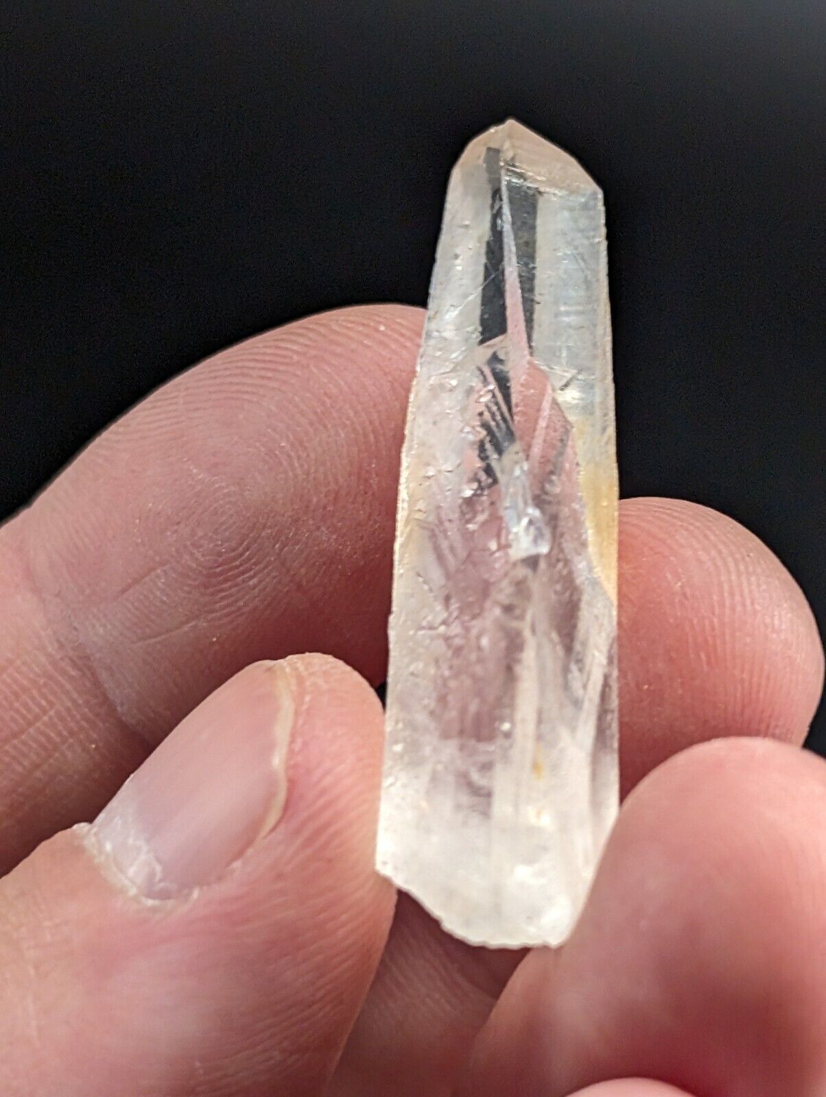 Arkansas Quartz Crystal Point - OOAK, natural mineral specimen, AR, USA, Unique Growth Interferences!