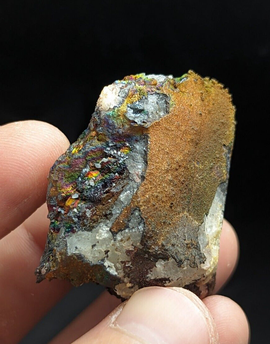 Turgite, Iridescent Hematite, on Quartz! Graves Mountain, Georgia, USA Old Stock