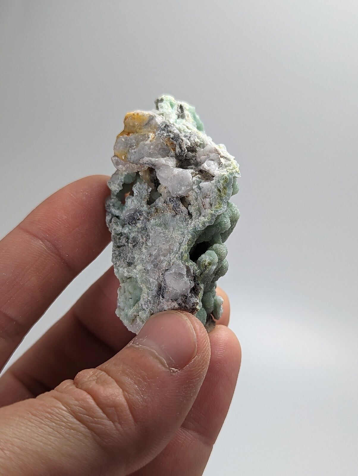 Wavellite on Quartz - Mauldin Mountain, Montgomery County, Arkansas