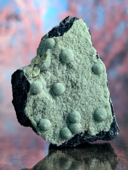 Wavellite + White Mineral - Fantastic Old Stock - Mauldin Mountain, Arkansas