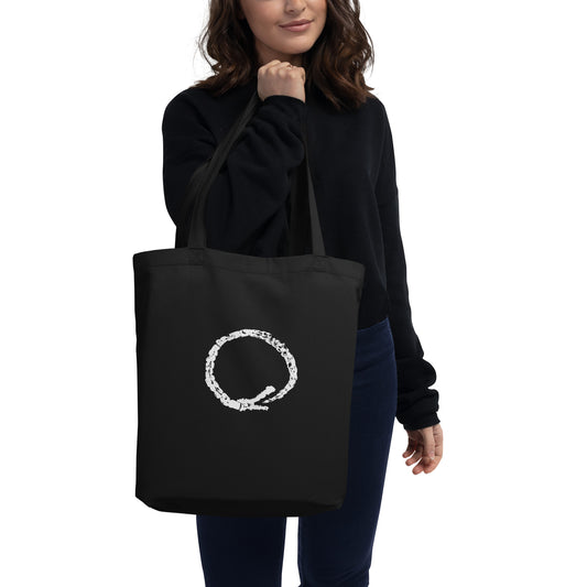 Ouroboros - Eco Tote Bag (white ink) - Arkansas Minerals