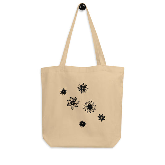 Starflowers - Eco Tote Bag (black ink) - Arkansas Minerals