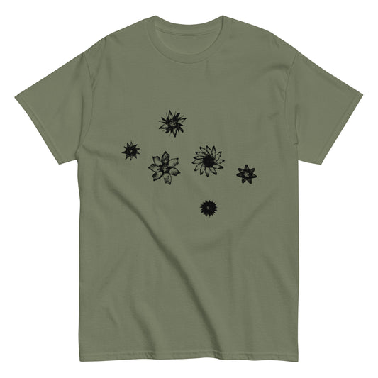 Starflowers Tee (Black Ink), unisex/mens/womens - Arkansas Minerals