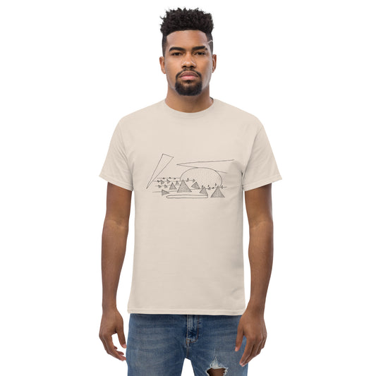 Crystal Landscape Tee, unisex/mens/womens (Black Ink) - Arkansas Minerals