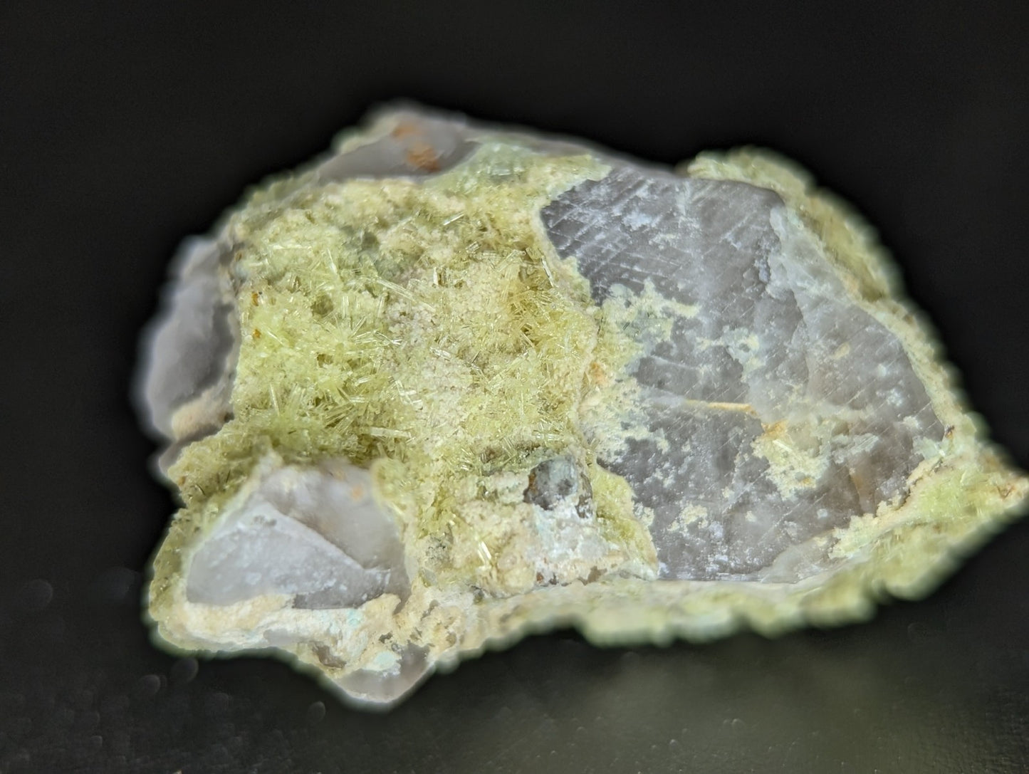 Yellow Wavellite with Variscite, Quartz - Rare Old Stock - Polk County, Arkansas