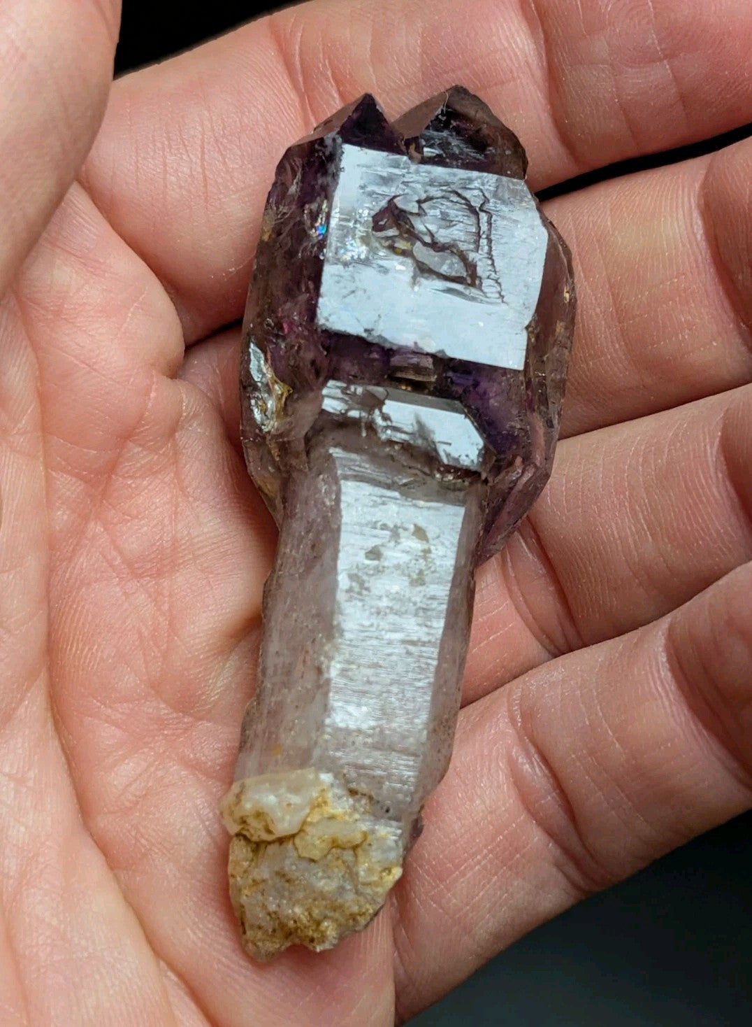 Rare Enhydro Shangaan Smoky Amethyst Scepter Quartz, Chimbuku Mine, Zimbabwe