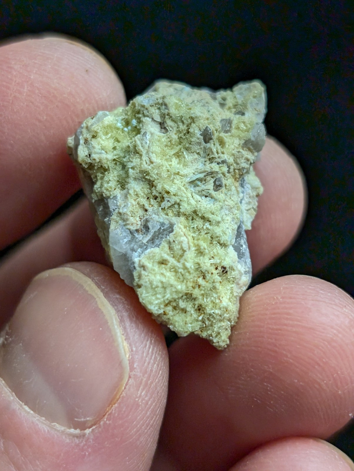 Yellow Wavellite with Variscite, Quartz - Rare Old Stock - Polk County, Arkansas