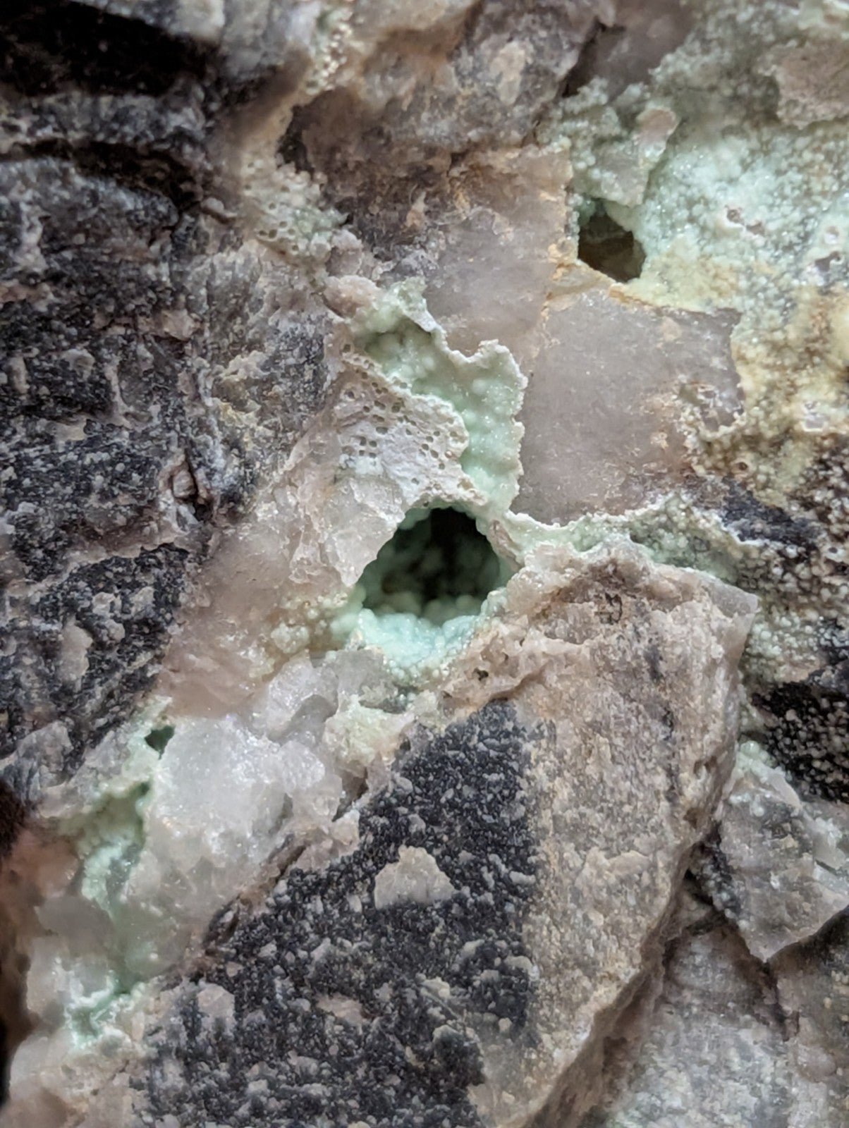 Large Planerite on Quartz, Mauldin Mountain, Montgomery Co. Arkansas (Old Stock)