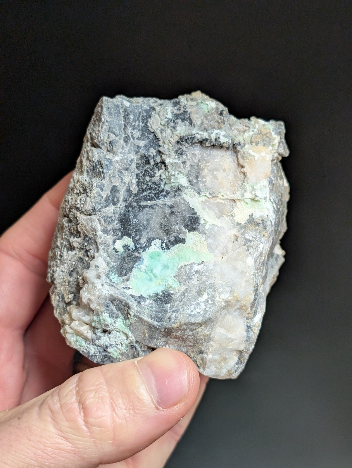 Large Planerite on Quartz, Mauldin Mountain, Montgomery Co. Arkansas (Old Stock)