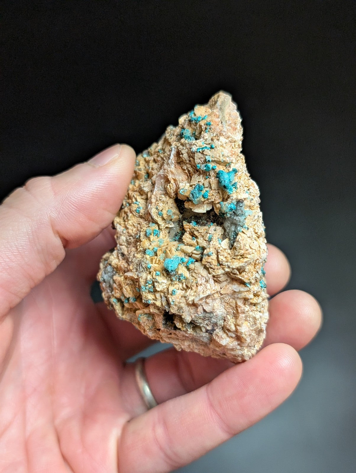 Very Rare, Aurichalcite and Selenite, Red Cloud Mine, Rush, Marion Co.  Arkansas