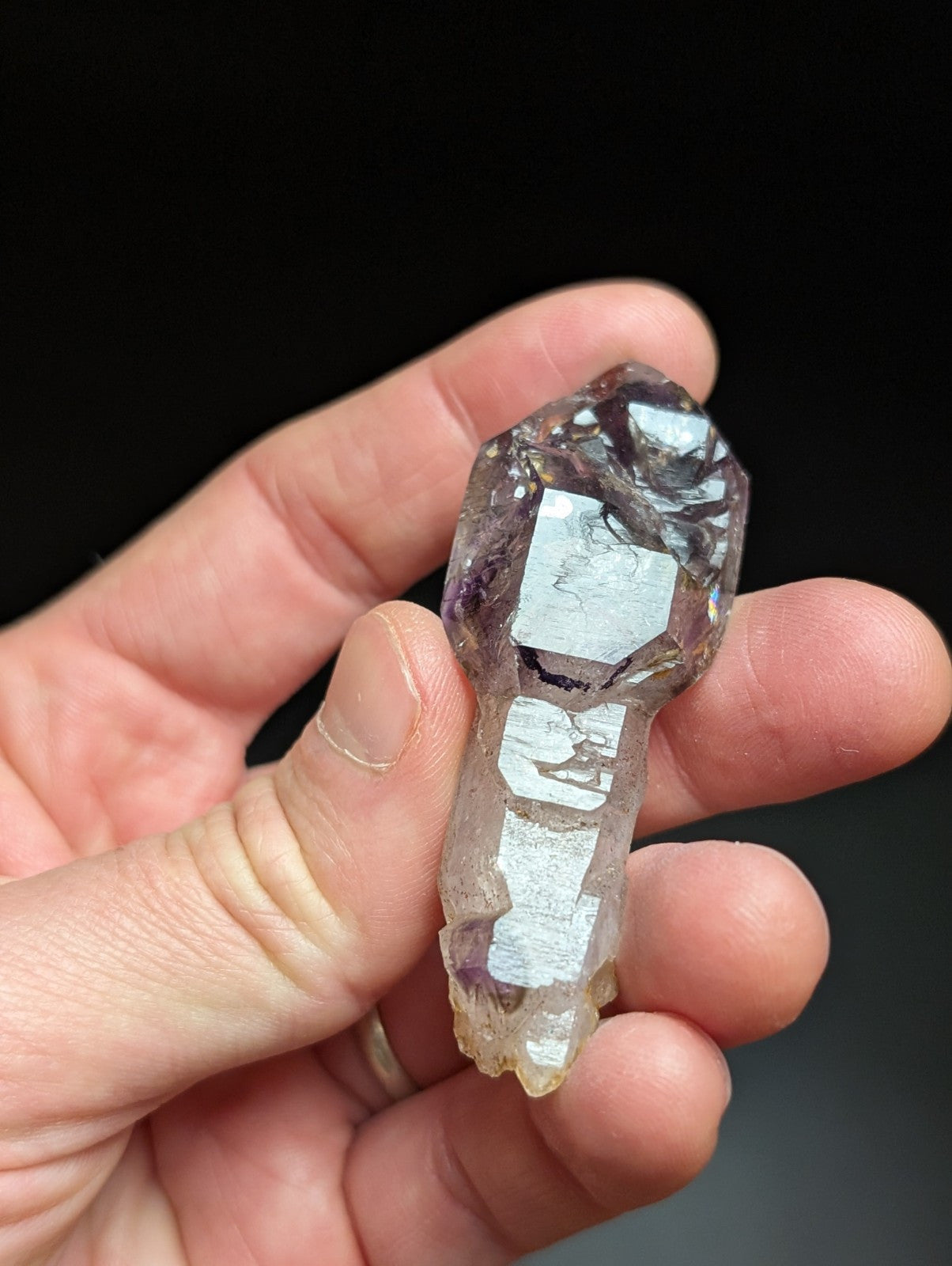 Rare Enhydro Shangaan Smoky Amethyst Scepter Quartz, Chimbuku Mine, Zimbabwe