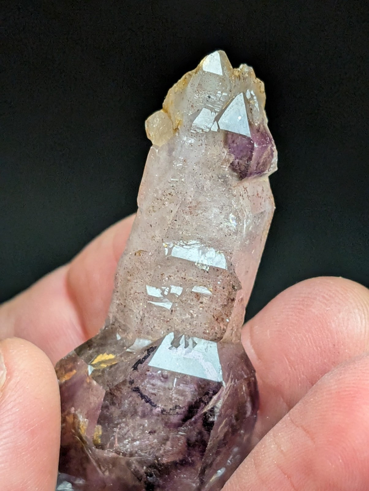 Rare Enhydro Shangaan Smoky Amethyst Scepter Quartz, Chimbuku Mine, Zimbabwe