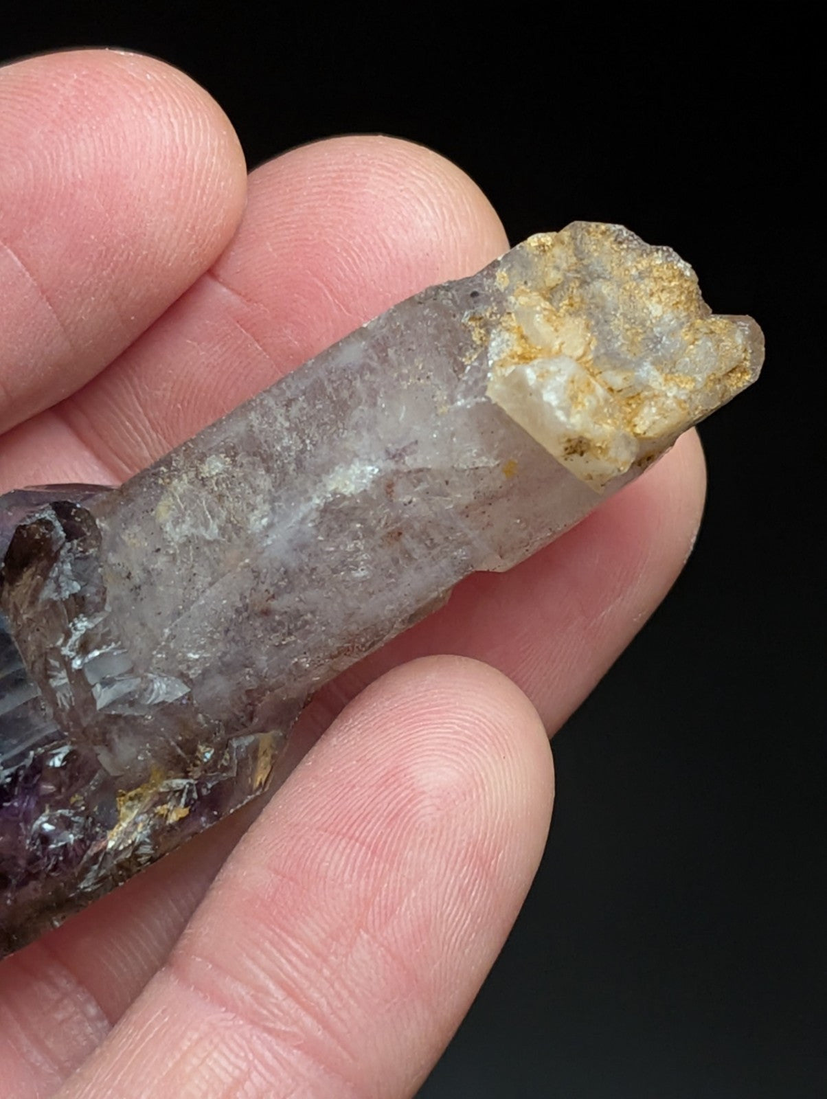 Rare Enhydro Shangaan Smoky Amethyst Scepter Quartz, Chimbuku Mine, Zimbabwe