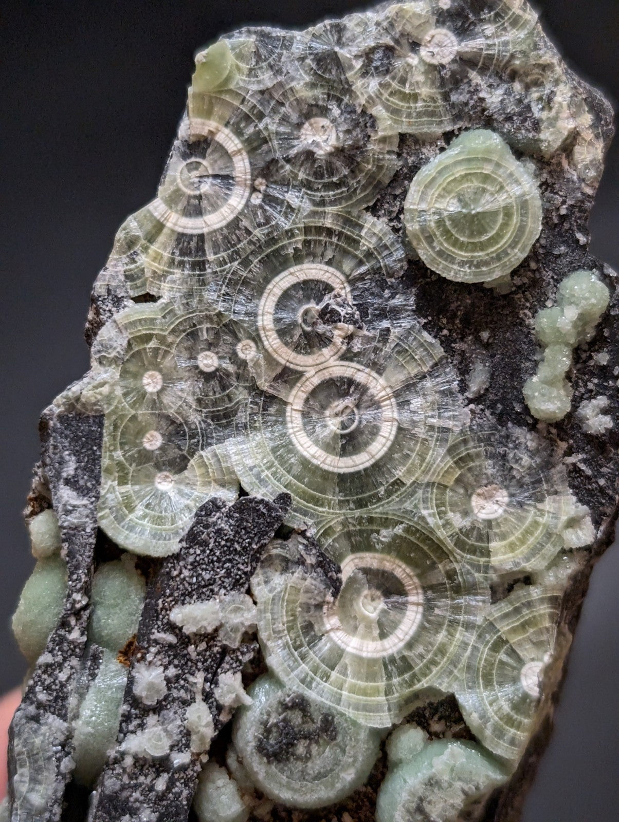 Wavellite w/ Large "Eyes", Mauldin Mountain, Montgomery County, Arkansas, USA