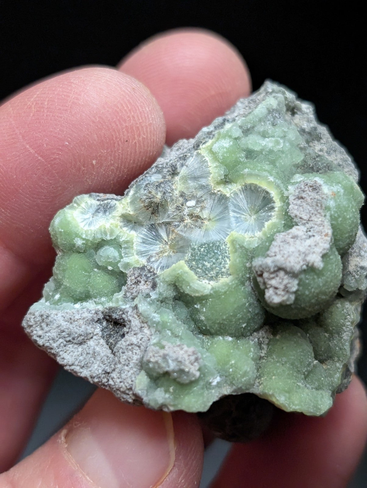 Wavellite w/ SiO2 Pseudomorphs , Mauldin Mountain, Montgomery Co. Arkansas, USA