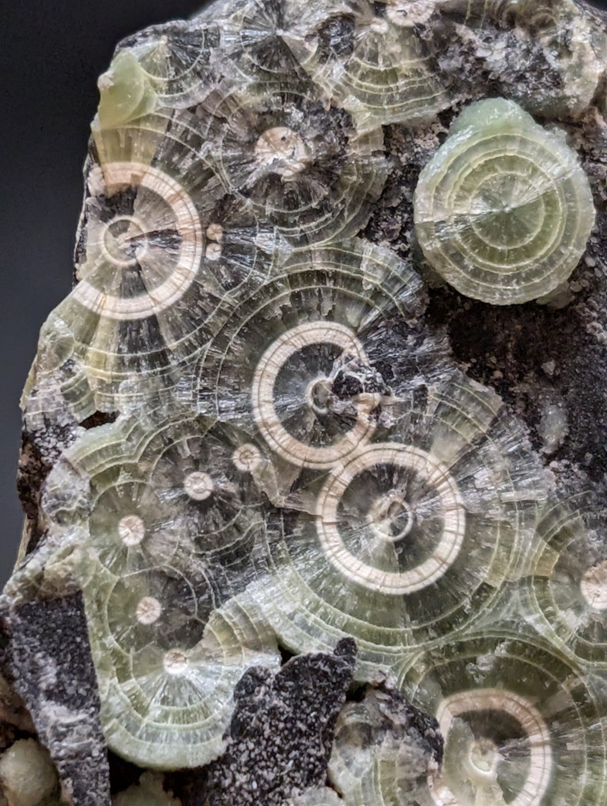 Wavellite w/ Large "Eyes", Mauldin Mountain, Montgomery County, Arkansas, USA