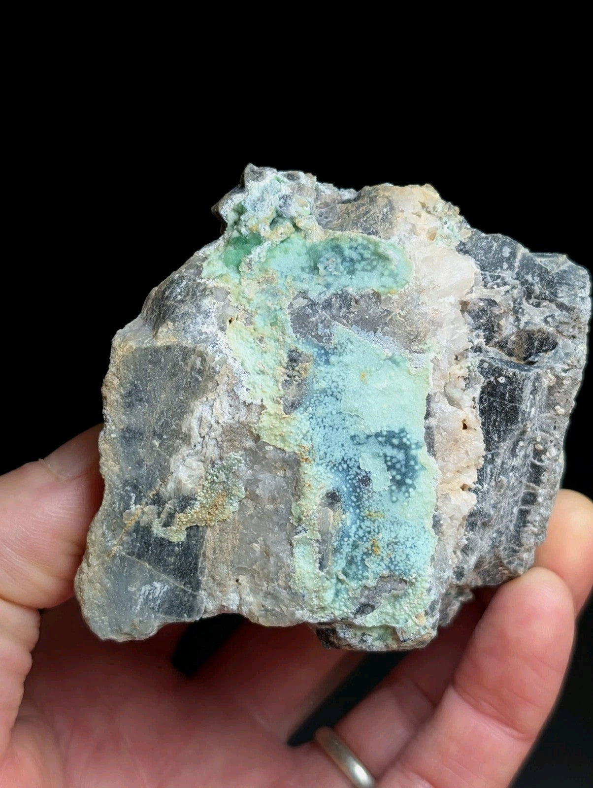 Large Planerite on Quartz, Mauldin Mountain, Montgomery Co. Arkansas (Old Stock)