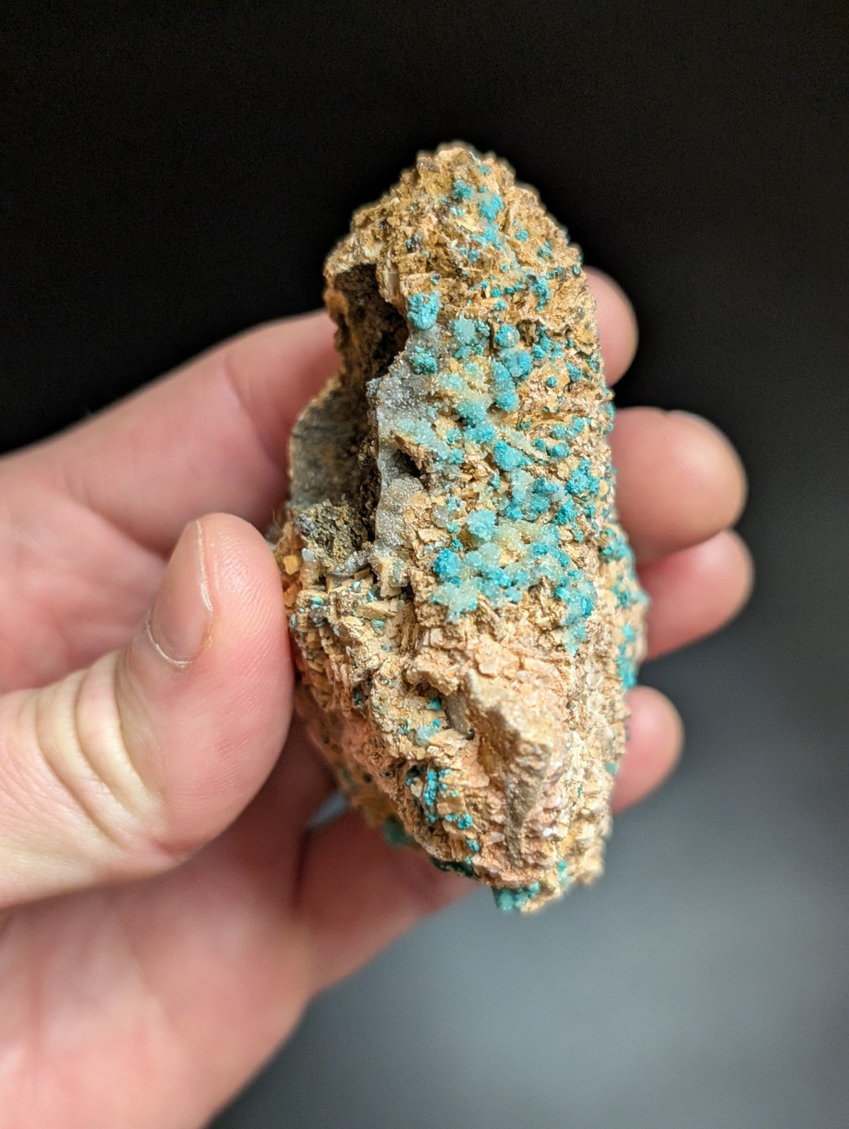 Very Rare, Aurichalcite and Selenite, Red Cloud Mine, Rush, Marion Co.  Arkansas